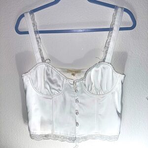 LA Hearts by PacSun Women's White and Cream Corset